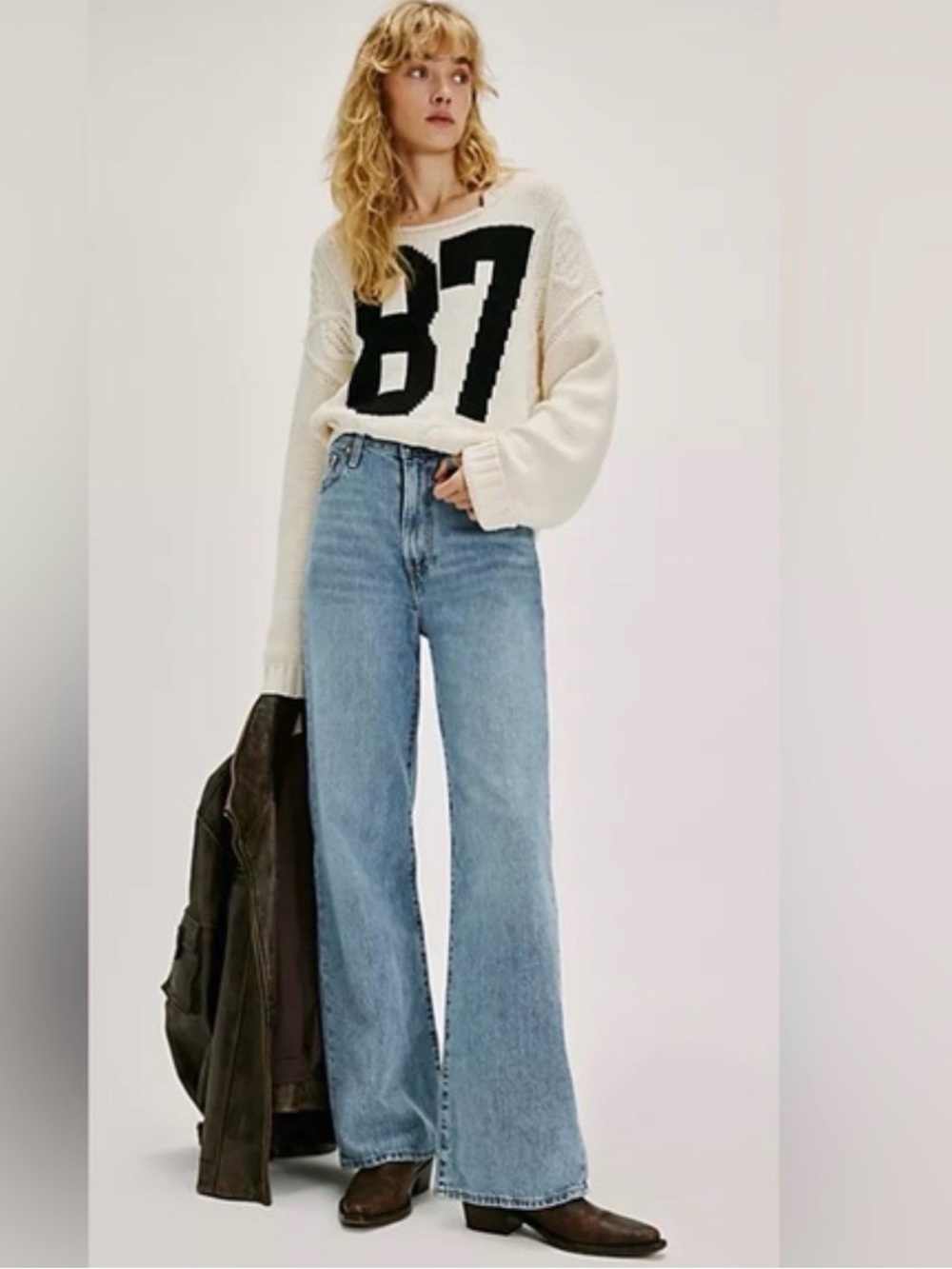 Levi's Ribcage Bell - Light Blue Wide Leg Flare Jeans